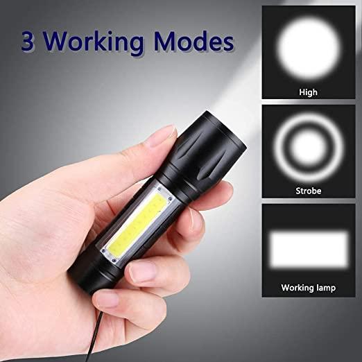 Pocket Size Mini Portable XPE + COB LED Tactical Flashlight